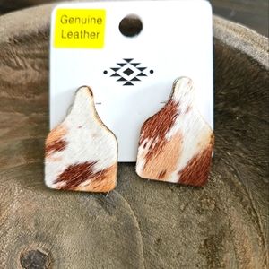 NEW cow tag earrings